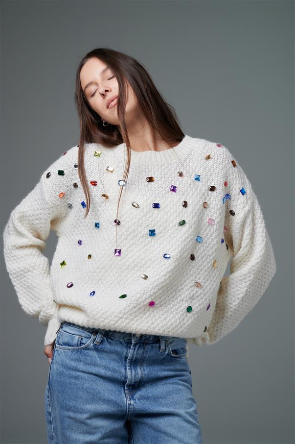 Sweater Wish con Piedras de Colores